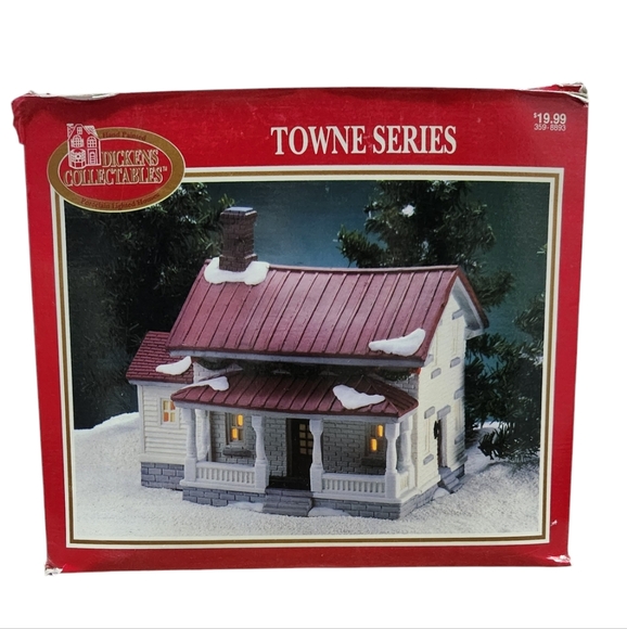 Vintage 1996 Dickens Collectables Towne Series Porcelain House Damaged Packaging - Picture 1 of 3